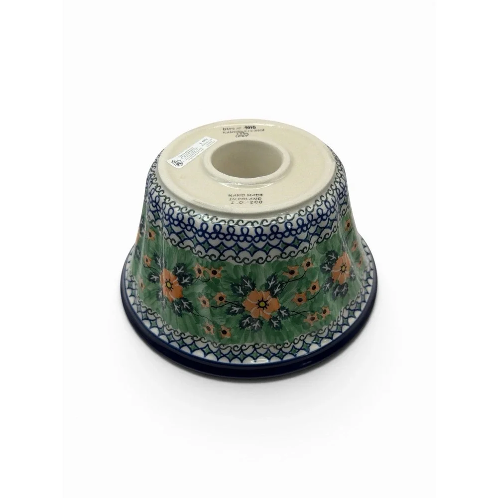 Polish Pottery Cake Bundt Mould Handmade in Boleslawiec Poland Artist Signed